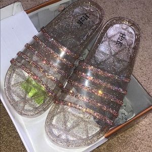 glitter jelly slides